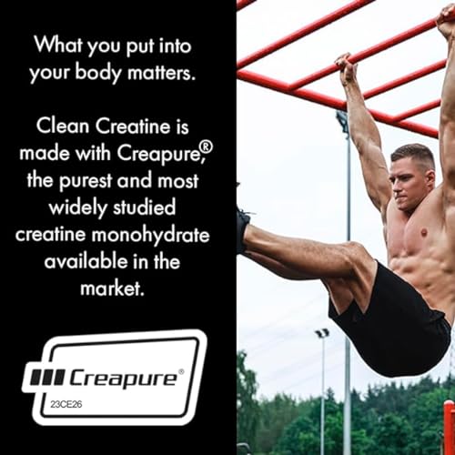 Clean Creatine - 100% Creapure Creatine Monohydrate Powder for Muscle Growth