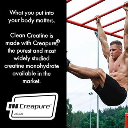 Clean Creatine - 100% Creapure Creatine Monohydrate Powder for Muscle Growth