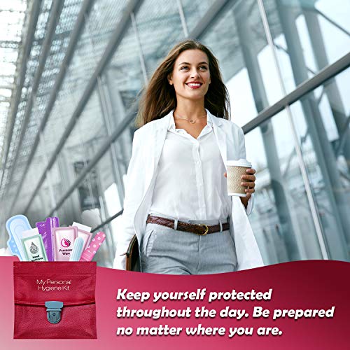 3 x Menstrual All-in-One Kits - Assorted Colors - Convenience on The Go - Single Period Kit Packs