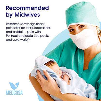 Medcosa Female Ice Pack and Perineal Bottle Set - Reusable Perineal Cold Packs & Portable Bidet Spray BottleMedcosa Female Ice Pack and Perineal Bottle Set - Reusable Perineal Cold Packs & Portable Bidet Spray Bottle