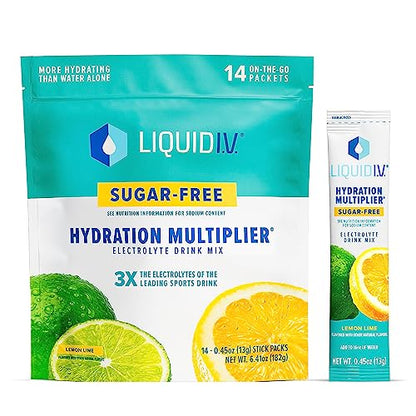 Liquid I.V. Sugar-Free Hydration Multiplier - Lemon Lime – Hydration Powder Packets
