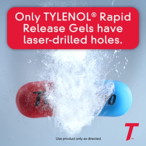 Tylenol Extra Strength Acetaminophen Rapid Release Gels for Pain & Fever, 50 Count