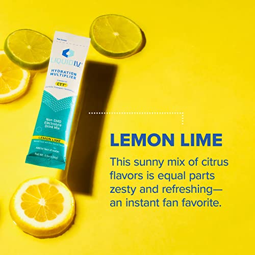 Liquid I.V. Hydration Multiplier - Lemon Lime - Hydration Powder Packets - Electrolyte