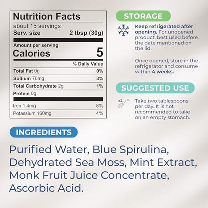 TrueSeaMoss Wildcrafted Irish Sea Moss Gel - Nutritious Raw Seamoss Rich in Minerals