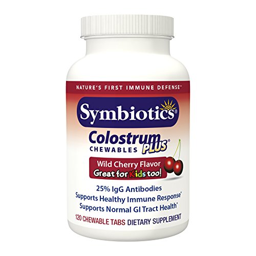 Symbiotics Colostrum 120ct Chewables Plus - Immunity Support for Adult & Kids 
