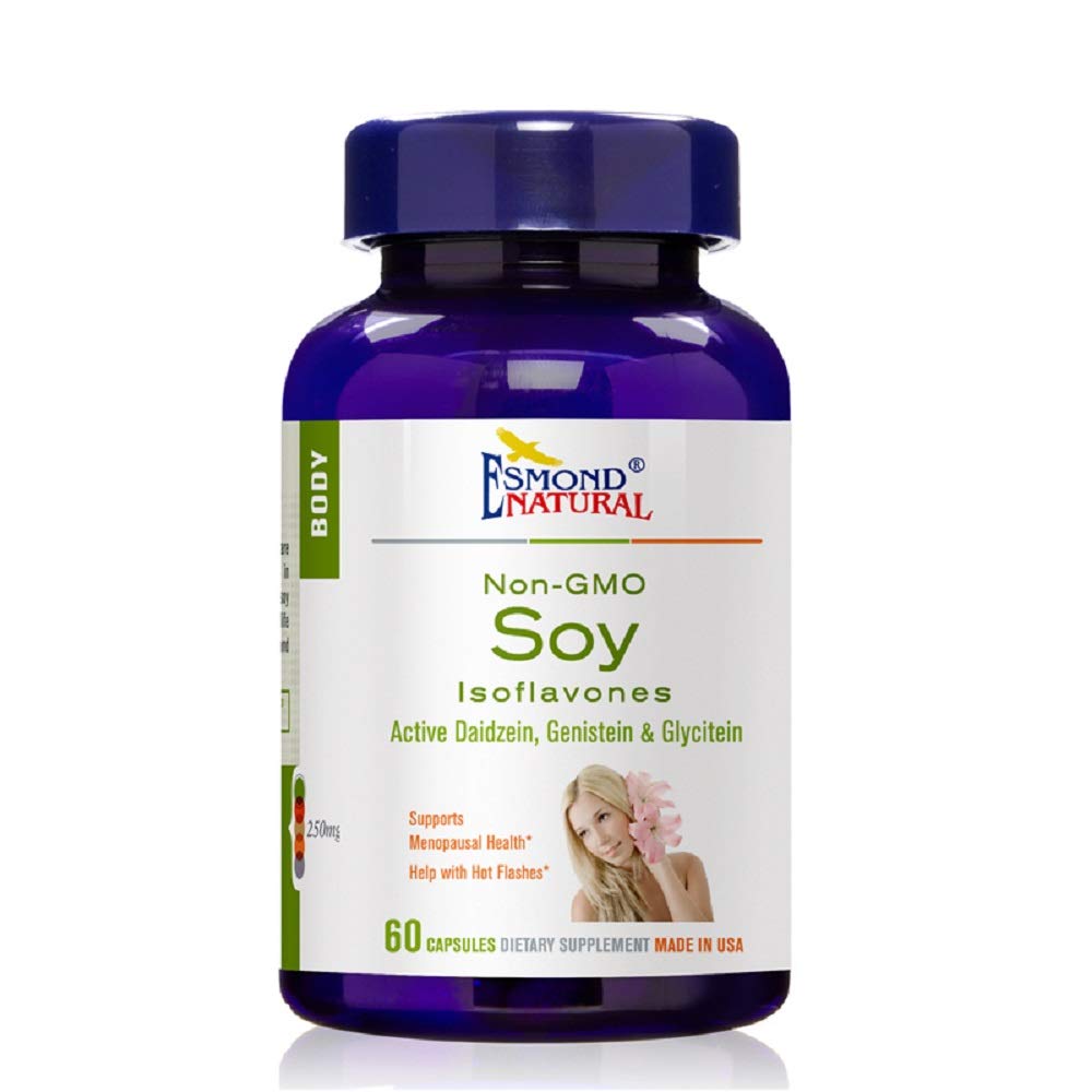 Esmond Natural: Soy Isoflavones Non-GMO (Supports Menopausal Health & Hot Flashes), GMP, Natural