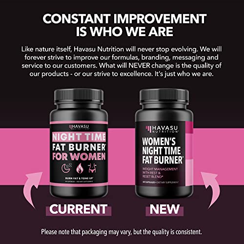 Night Time Fat Burner for Women - Weight Loss and Sleep Support Blend With Vitamin D