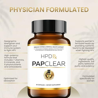 HPD Rx PAPCLEAR Physician Formulated - All Natural HPV Immune Support Supplement