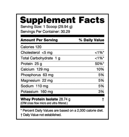 NutraBio Whey Protein Isolate Supplement - 25g of Protein Per Scoop with Complete