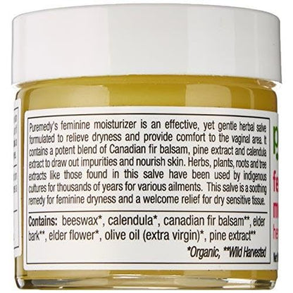 Puremedy Feminine Moisturizer for Women All Natural & Organic Unscented Moisturizing Herbal Salve