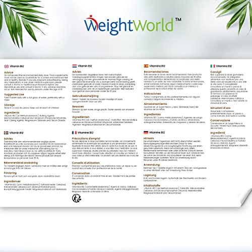 Vitamin B12 Tablets High Strength - 1000mcg Vegan B12 Supplement - 450 Pure Methylcob