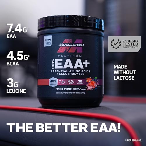 MuscleTech - Platinum 100% EAA+ - Essential Amino Acids - Muscle Strength Builder
