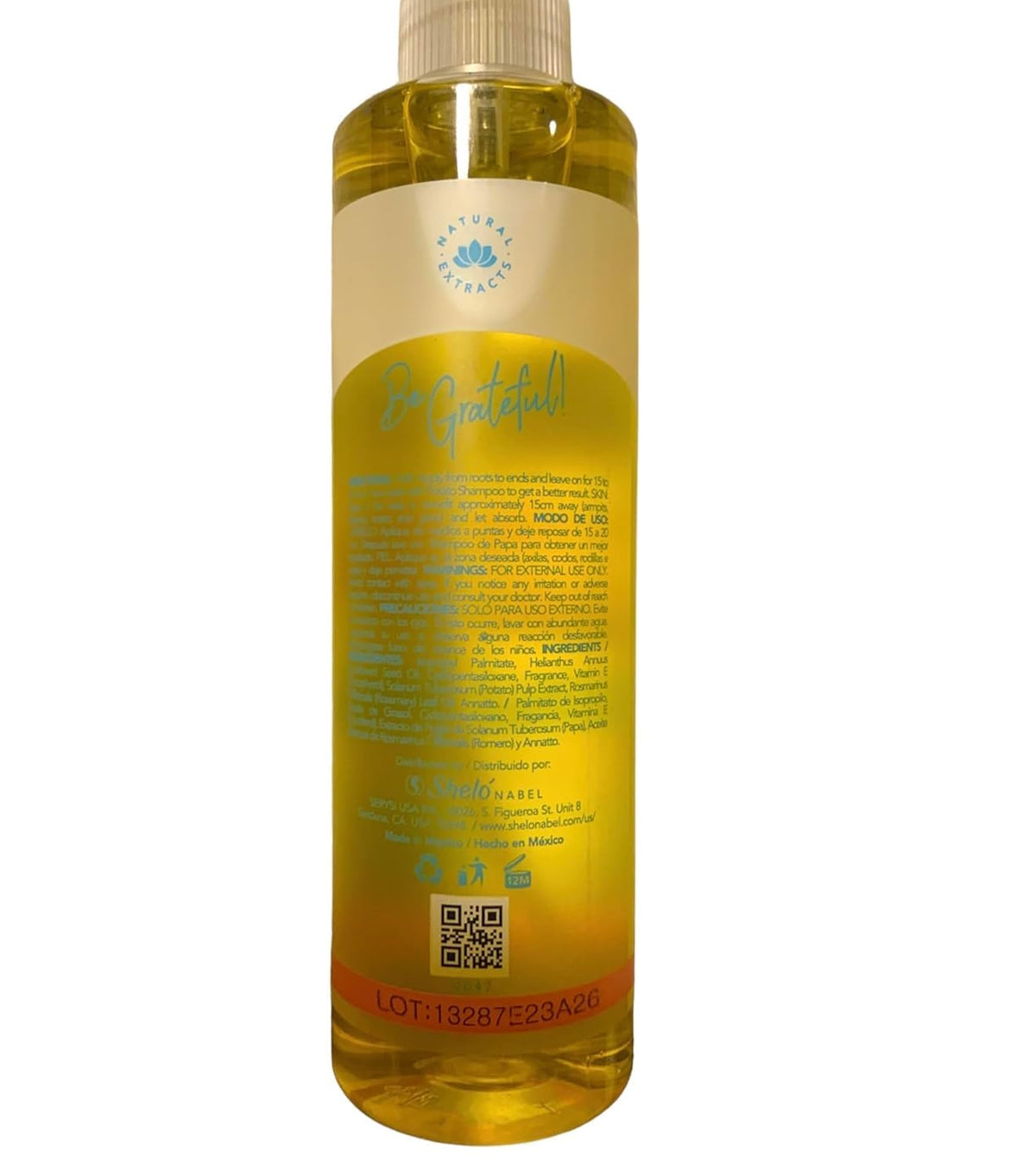 Shelo Nabel Papa Oil Hair and Skin Treatment with Potato Extract, 8.96 fl oz, Natural