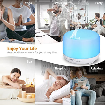 Hianjoo 450ml Essential Oil Diffuser, Electric Aroma Ultrasonic Aromatherapy Fragrant Oil