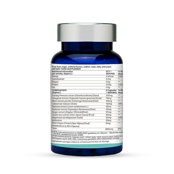 Happy Pause Capsules, Menopause Supplements for Women, Natural Support for Hot Flashes, Hormone