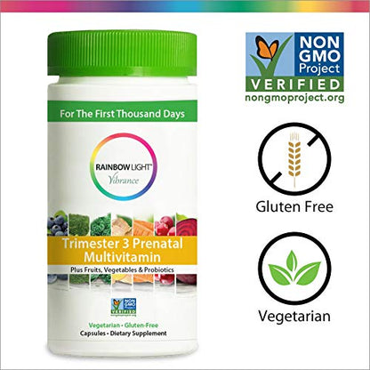 Rainbow Light Vibrance Trimester 3 Prenatal Multivitamin - 60 Count