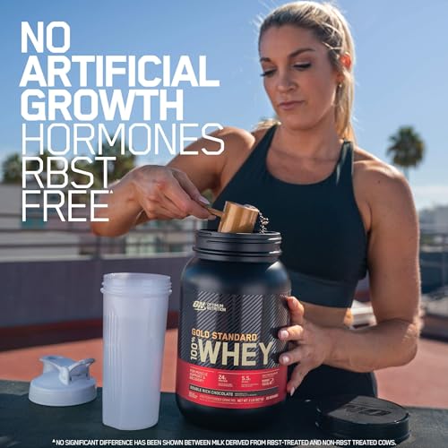 Optimum Nutrition Gold Standard 100% Whey Protein Powder, Double Rich Chocolate