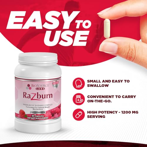 BioSource Labs Razburn - Premium Thermogenic Complex Pills with Natural Ingredients