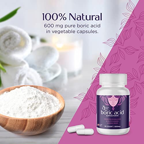 Queen Care - Boric Acid Suppositories, Boric Acid Suppositories for Feminine Care, Safe & All-Natural pH
