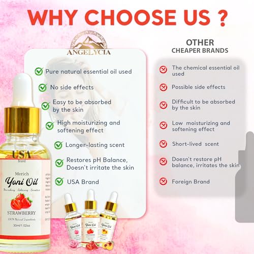 MERICH Natural Yoni Oil - Feminine Yoni Detox Oil - Naturally Scented Vaginal Oil - Restores pH Balance