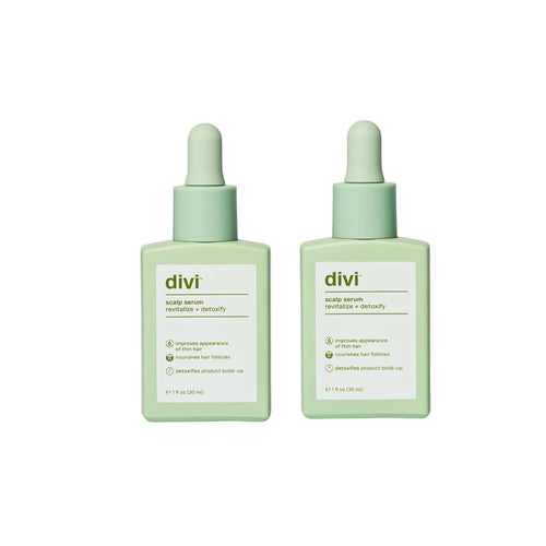 Divi Scalp Serum for Thinning Hair, 30ml - Clinically Tested, Nourishing Formula with Amino Acids, Caffeine & Rosemary Oil - Promotes Healthy Scalp, Reduces Oil & Product Buildup, Pack of 2
