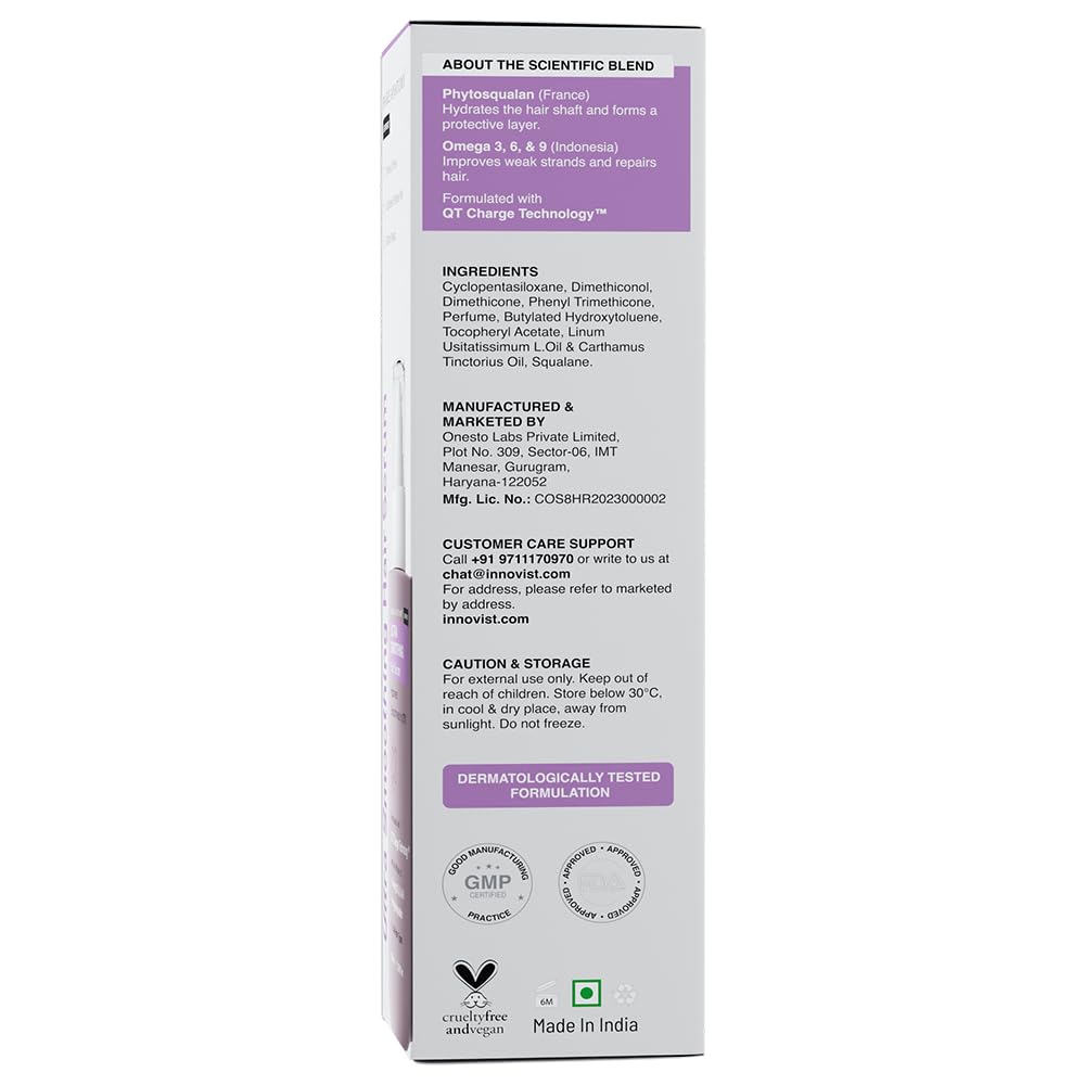 Bare Anatomy Ultra Smoothing Hair Serum Powered By Carbohydrate Complex & Niacinamide - Serum for Smooth & Shiny Hair - For Dry & Frizzy Hair - Women & Men - 100 ml