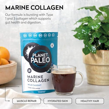 Pure Marine Collagen Powder (60 Servings, 450g) - for Healthy Skin, Hair and Nails, and Gut Health
