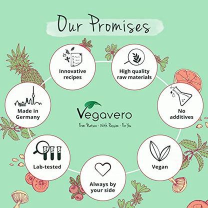 Vegavero Vegan Collagen Supplement - 2000mg - Complex with L-Lysine, L-Proline, Vitamin C (Acerola) & Superfoods Extracts - NO Additives, Lab-Tested - 120 Capsules