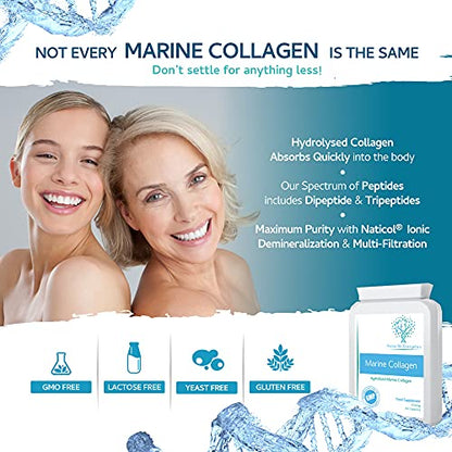 Marine Collagen 600mg 60 Capsules - Highly Bioavailable Naticol Type 1