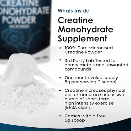 Creatine Monohydrate Powder 100% Pure Micronized Creatine - 150g Increased Absorption