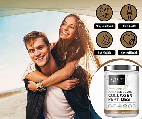 K-GEN Bovine Collagen Powder with Premium Quality Ingredients - Pure Hydrolysed Grass-Fed Bovine Collagen