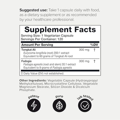 Ultra Concentrated 69,000mg Tongkat Ali Fadogia Agrestis Blend - 200:1 Tongkat Ali + 30:1