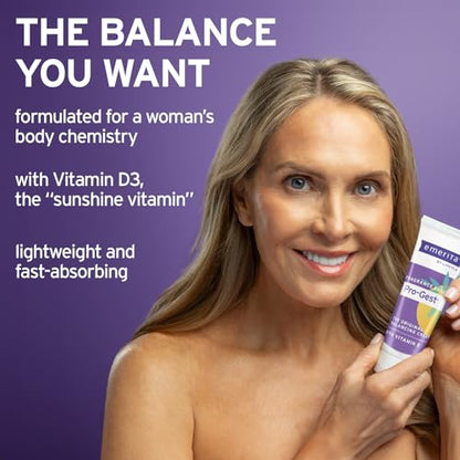 Emerita Pro-Gest Balancing Cream with Vitamin D3 - USP Progesterone Cream from Wild Yam