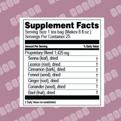 Hyleys Colon Cleanse Tea Acai Berry Flavor - 25 Tea Bags (12 Pack - 300 Tea Bags Total)
