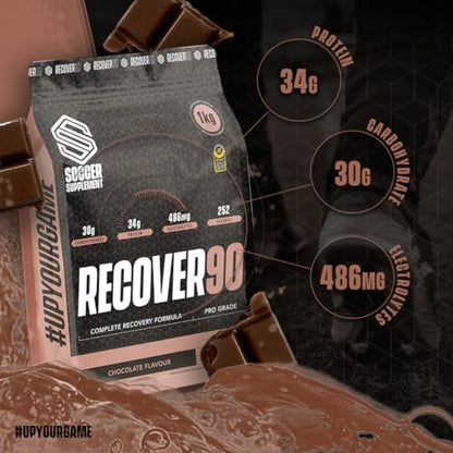 Soccer Supplement Recover90, Complete Recovery Shake - 31grams of Whey Protein Isolate