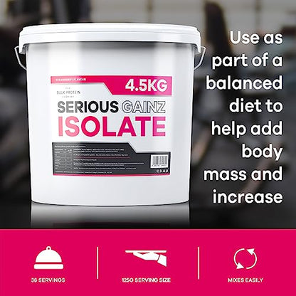 The Bulk Protein Company, Serious Gainz Isolate - 4.5kg - Whey Protein Powder