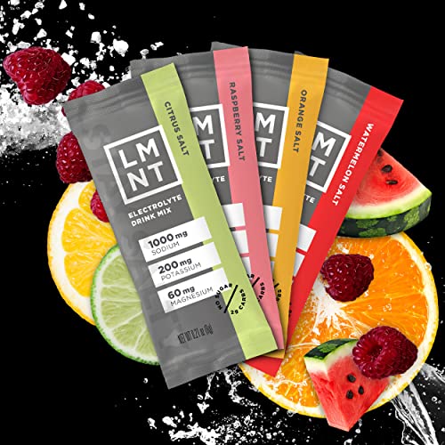 LMNT Zero-Sugar Electrolytes - Variety Salt - Hydration Powder Packets - No Dodgy Ingred