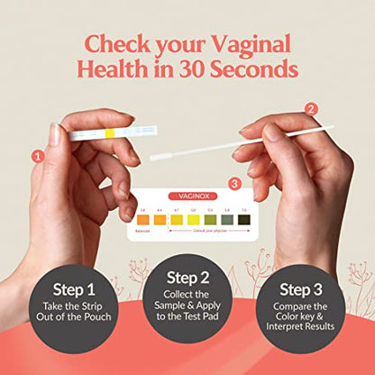 Vaginal PH Test Kit with Sterile Swabs and eBook - Vaginal PH Balance and Yeast Infection Test