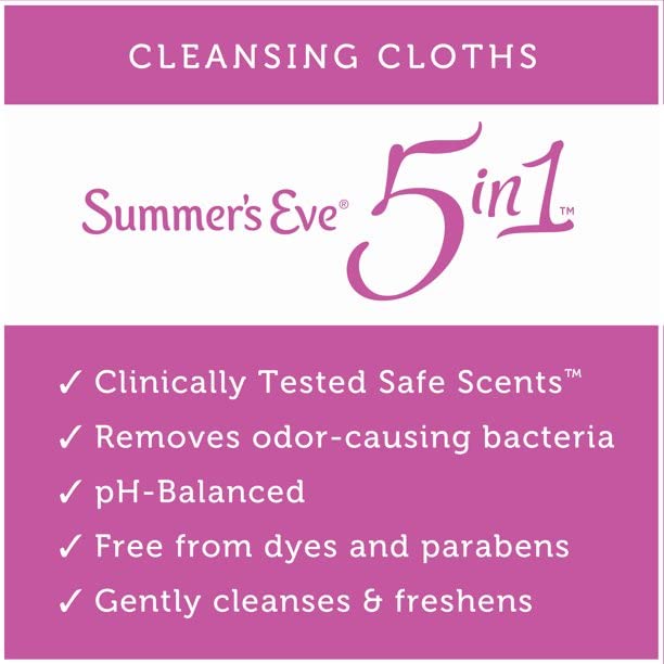 Summer's Eve Feminine Cleansing Cloths - Sensitive Skin - 16 Each - Pack of 2