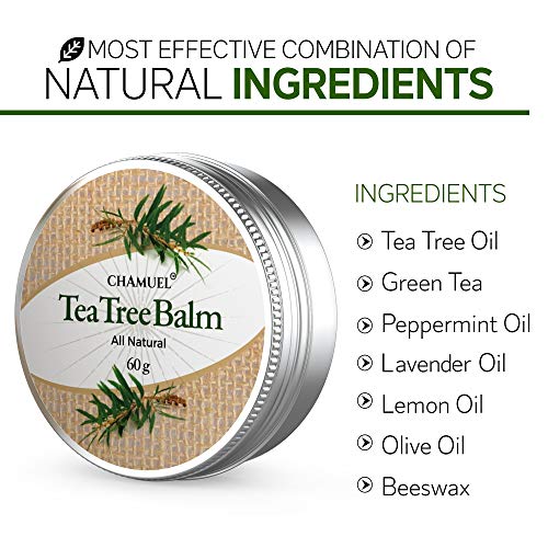 TEA TREE OIL BALM -100% All Natural - Great Cream for Soothing Irritations like Eczema