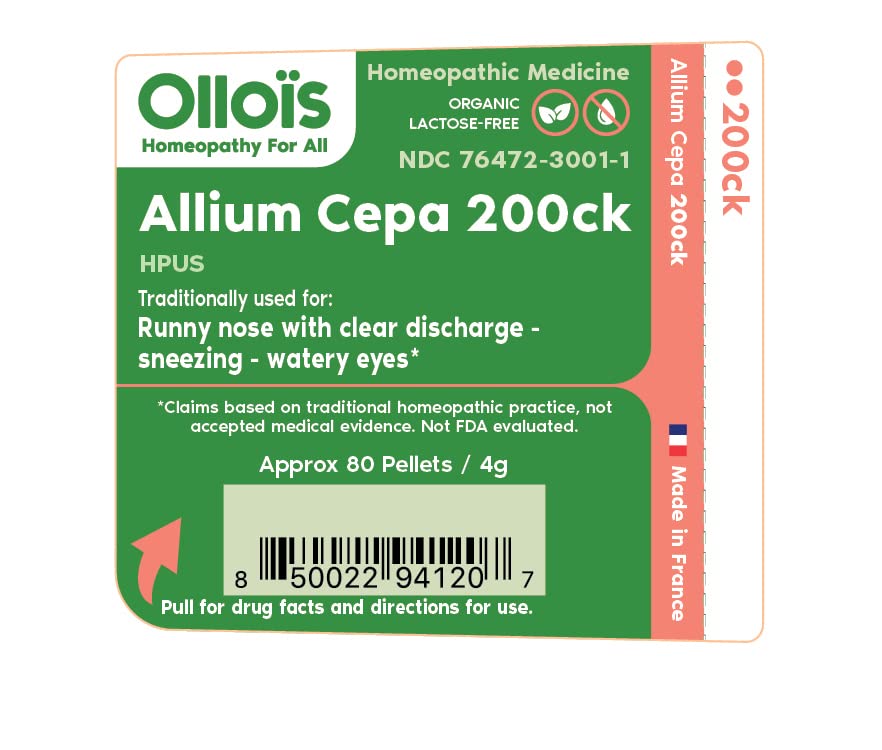 OLLOIS Allium Cepa 200ck Organic & Lactose-Free Homeopathic Medicine, 80 Pellets (Pack of 1)