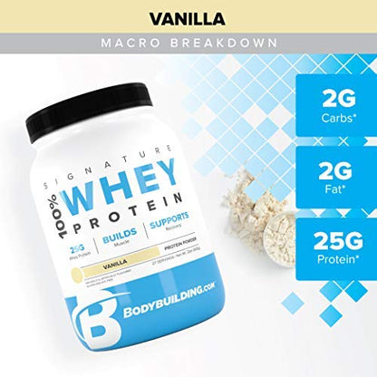 Bodybuilding Signature 100% Whey Protein Powder - 25g of Protein per Serving