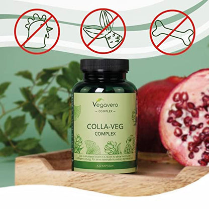 Vegavero Vegan Collagen Supplement - 2000mg - Complex with L-Lysine, L-Proline, Vitamin C (Acerola) & Superfoods Extracts