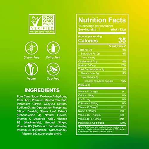Liquid I.V. Hydration + Energy Multiplier - Lemon Ginger - Hydration Powder Packets