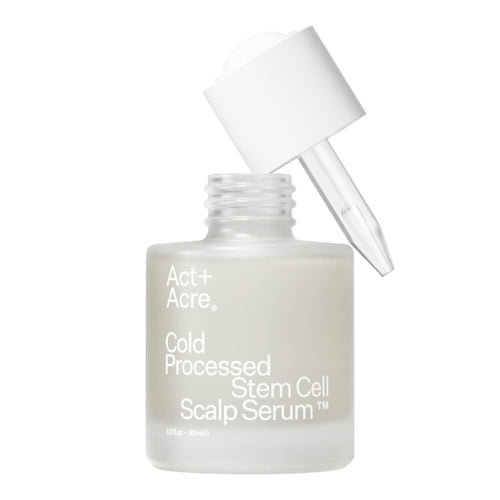 Act+ Acre Cold Processed Stem Cell Scalp Serum - For Thicker, Fuller Looking Hair - Apple Stem Cells, Bamboo Extract, Aloe Vera - Strengthen, Hydrate, Reduce Shedding - Vegan, Color Safe - 1 fl oz.