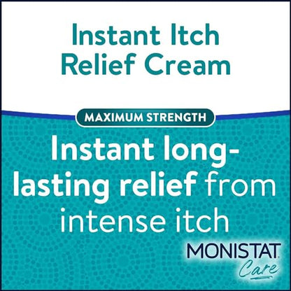 Monistat Care Maximum Strength Instant Itch Relief Cream, 1 Ounce each (Value Pack of 5)