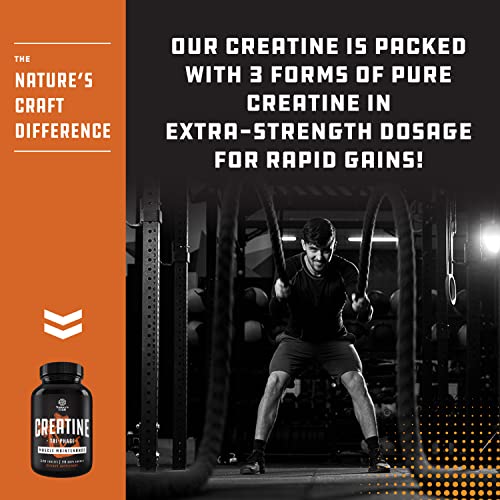 High Strength Tri Phase Creatine Pills - Muscle Mass Gainer and Muscle Recovery Creatine