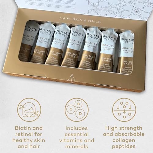 Prime Fifty Liquid Collagen 5,000mg, 14 x 15ml Sachets - Passion Fruit Flavour