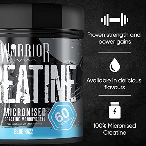 Warrior Creatine Monohydrate Powder - 300g - Micronised for Easy Mixing