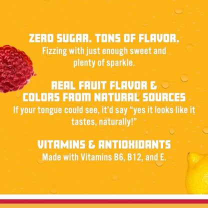 Sparkling Ice, Raspberry Lemonade Sparkling Water, Zero Sugar Flavored Water